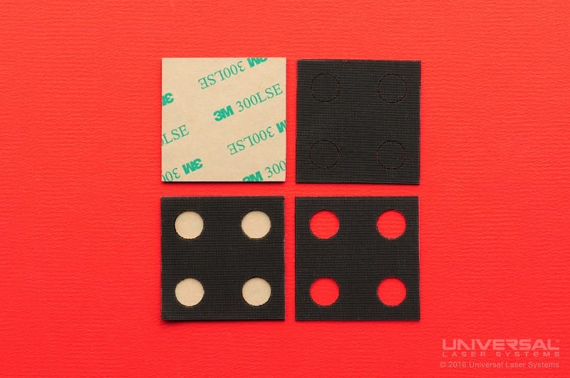 Laserschneiden von 3M™-Grip-Material mit einem 10,6 µm CO<sub>2</sub> Laser
