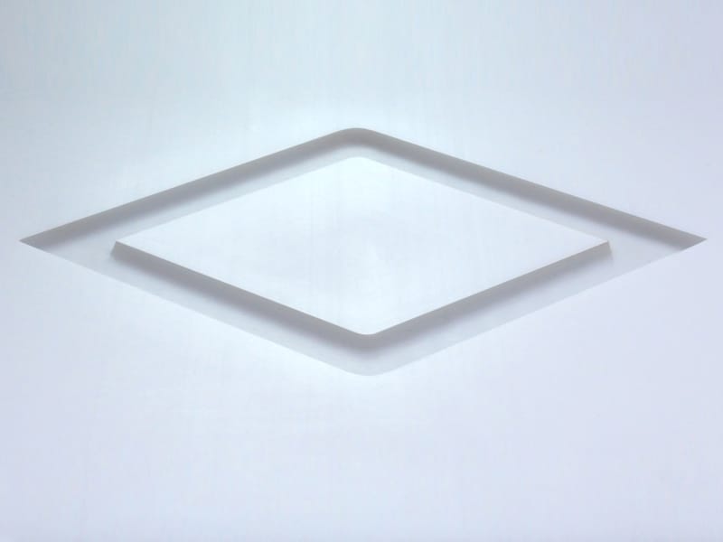 Corte láser de Teflon® blanco en forma de diamante