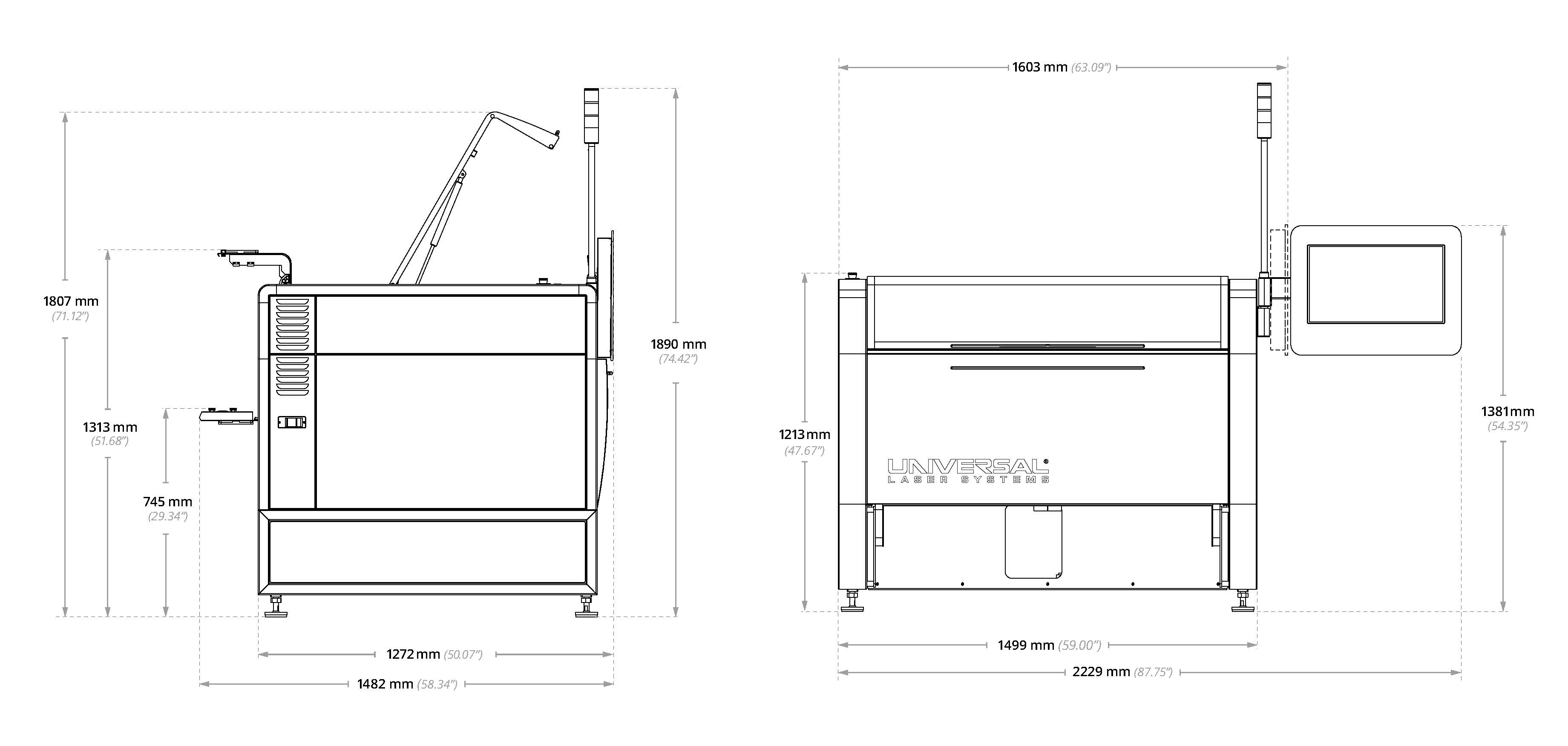 Ultra X6000 Line Drawings with Dimensions